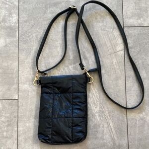 Macchia Di Ruggine Black Quilted Crossbody Bag